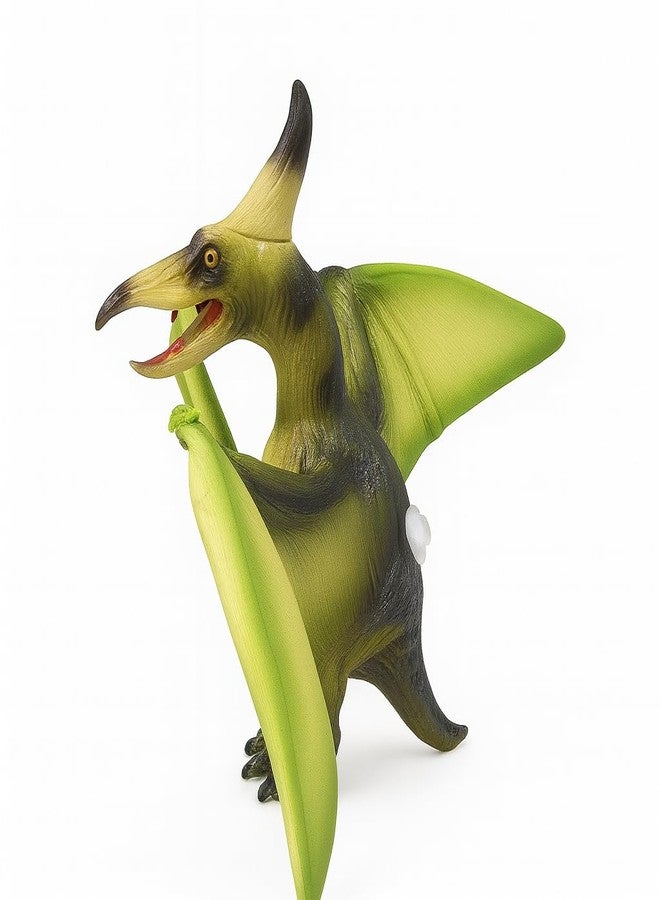 DTR Creation Pteranodon Green-33cm Dinosaur Action Figure Toy with Sound for Kids, Soft Rubber Dinosaur Toy, Collection Birthday Gifts Toys, Statue Toys(Green-33 CM) - Image 4